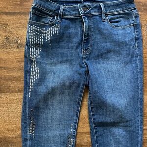 DKNY Jeans with Shiny Silver Accents